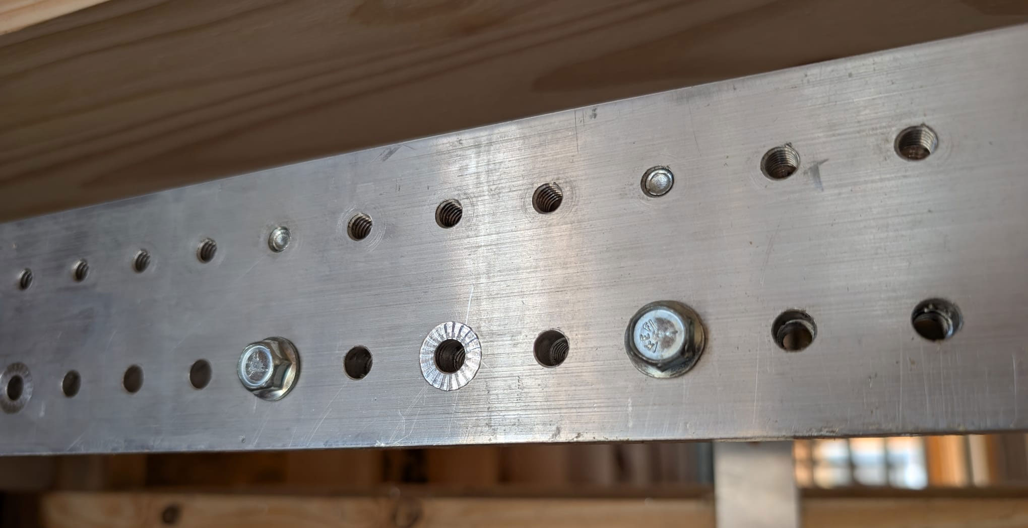 Close-up of a precision-machined structural steel stair connection