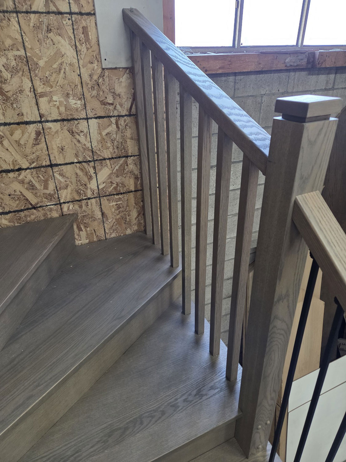 Stair guard and railing installation detail